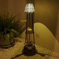 thumbnail image 6 of Set of 2 Patio decor solar outdoor lantern lights waterproof floor lamp with plant stand for Yard Garden Porch decorations., 6 of 7