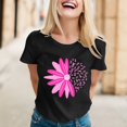 thumbnail image 2 of TSADFHJI Hauts pour Femmes 2TG T-Shirt à Manches Courtes Imprimé pour Femmes Col Rond Haut Blouse L Noir, 2 of 5