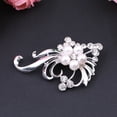 thumbnail image 5 of SmartBy Elegant Wedding Party Women Peacock Faux Pearl Rhinestone Inlaid Brooch Pin, 5 of 7