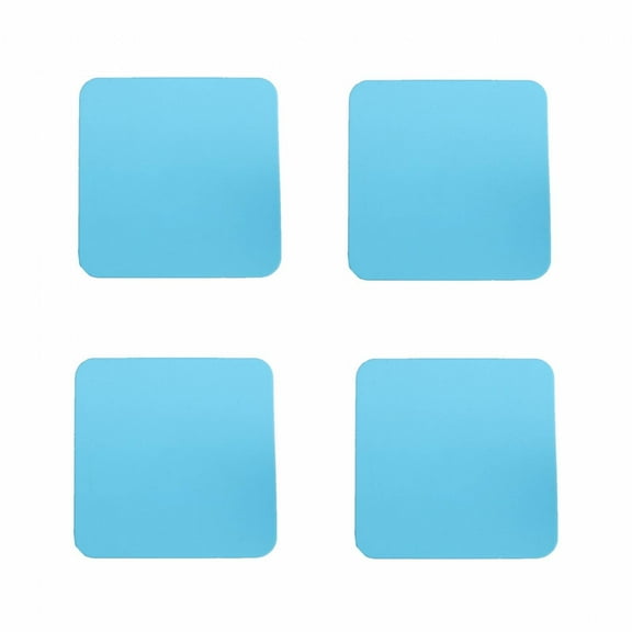 AUQ Silicone Coasters,Natural and Non-Toxic Coasters for Drinks,Stylish Non-Slip Design Cup Coaster,Light Blue,100*100*2mm