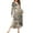 Beige, variant on Women's Nightgown Sleep Dress Long Loungewear V-Neck Henley Nightdress with Pocket Floral Print for Spring Fall,Beige,L