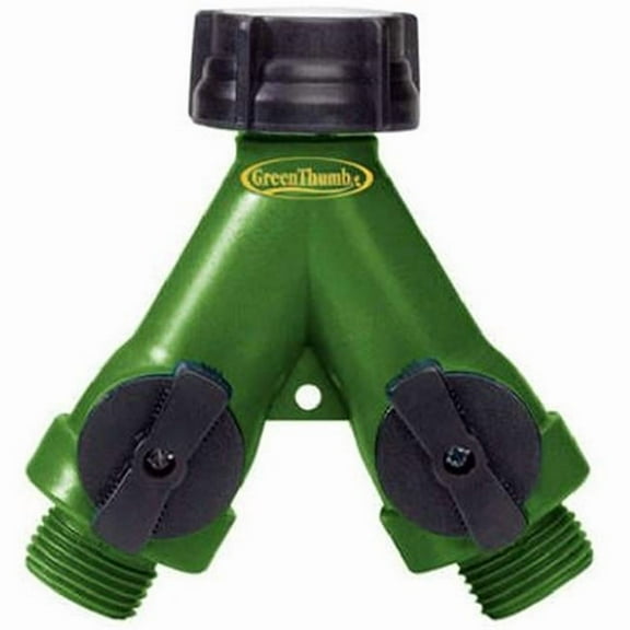 Fiskars 580912 Green Thumb Premium 2-Way Full-Flow Manifold, Poly