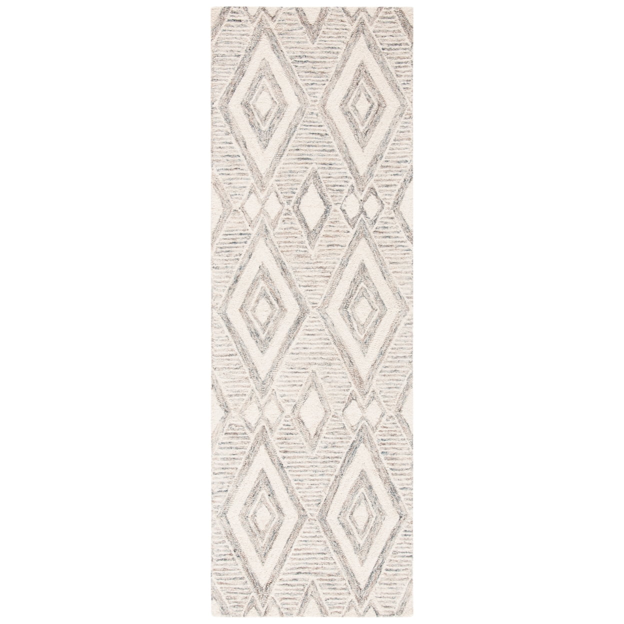 SAFAVIEH Micro-Loop Foliage Geometric Wool Area Rug, Sage, 8' x 10'