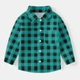 thumbnail image 2 of Ashirexll Plaid Button Up Shirts for Kids 6M-8 Years Chest Pocket School Uniform Style Long Sleeve, 2 of 7