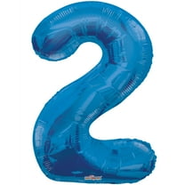 Giant Blue Number 2 Foil Balloon 34"