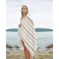 thumbnail image 2 of Beige Brown Striped Beach Towels Oversized Super Absorbent, Modern White Abstract Art Aesthetics Lightweight Bath Towel Quick Dry Sets For Bathroom/Pool/Rv Camping/Beach Play/Gym Room/Picnic 35"x70", 2 of 8