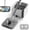 Grey-large, variant on Spin Mop Bucket System,Masthome Pedal Spin Mop and Bucket with Wringer Set,EasyWring Microfiber Mop with 3 Mop Pads,360 ° Spinning Floor Cleaning System - Home & Office Suitable