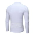 thumbnail image 3 of Jalioing Fall Winter Basic Shirt for Men Mock Neck Long Sleeve Solid Color Slim Tops Soft Casual Undershirts, 3 of 5