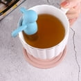 thumbnail image 4 of Théière Ample Filtre en Acier Inoxydable Diffuseur de Thé pour Théière Passoire en Silicone Mignon Petit Homme Thé Paresseux, 4 of 7