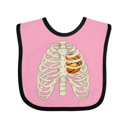 

Inktastic Basketball Heart Gift Baby Boy or Baby Girl Bib