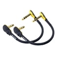 thumbnail image 3 of Cable TRS Stereo de Guitarra WJSTN Perfil Bajo ángulo Recto 1/4 pulgadas, Negro, Paquete de 2 Unidad, 3 of 5