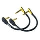thumbnail image 3 of Cable TRS Stereo de Guitarra WJSTN Perfil Bajo ángulo Recto 1/4 pulgadas, Negro, Paquete de 2 Unidad, 3 of 5