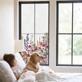 thumbnail image 3 of Spring Floral Window Privacy Film, Watercolor Daisy Lily Lavender Plants Garden Static Cling UV Sun Blocking Tint Film Heat Control Windows Films for Bedroom Bathroom, Window Stickers 23.6"x59", 3 of 8