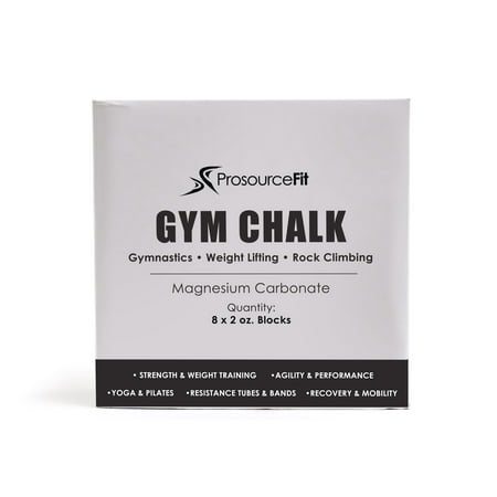 ProsourceFit Professional Grade Gym Chalk for Cross Fitness, Weightlifting, Gymnastics and Rock Climbing; Magnesium Carbonate; 1lb (8 (Best Rock Climbing Chalk)