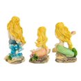 thumbnail image 4 of Nautical Sea Blonde Haired Mermaids with Colorful Tails Mini Figurines Set of 3, 4 of 6