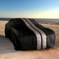 thumbnail image 4 of iCarCover Waterproof All Weather Premium Plus Car Cover (171" - 179" L), Stripe - Black & Gray, 4 of 8