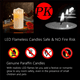 thumbnail image 5 of 2X Velas LED, Velas Parpadeantes Sin Llama, Velas Recargables, Velas de Real con Control Remoto, 10 cm, 5 of 5