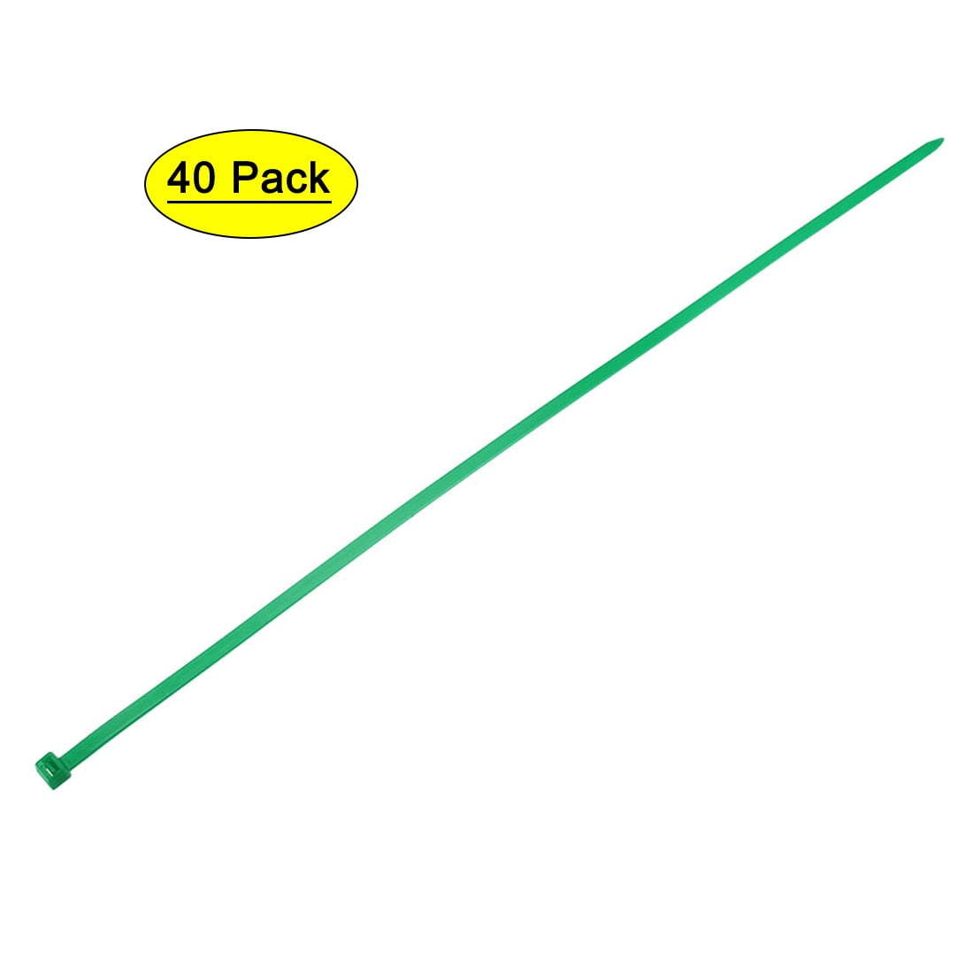 Uxcell Cable Zip Ties Flexible Cable Tie Wraps Self-Locking Nylon 19.68' x 0.3' Green 40pcs
