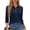 Navy -BN14, variant on Dwellite Women's Polo Shirt 3/4 Length Sleeve Tops Collared Button Golf Tee Casual Spring Summer Work Shirts Saffron -BN14 L