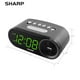 thumbnail image 5 of Reloj despertador Sharp Digital fácil de leer con cargador USB de 2 A, 5 of 6