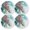 Green, variant on Ryvnso Christmas Berry Snowflakes Round Plate Mats Dining Table Placemat Set of 4 for Holiday Decoration