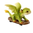 thumbnail image 2 of Green Dinosaur Doll Cute Cartoon Ornaments Resin Simulation Animal Model, 2 of 4