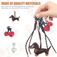 thumbnail image 7 of Inadays Leather Dachshund Keychain, Dachshund Keychain Bag Pendant Key Chain Cute Puppy Dog Charm Gifts, Brown, 7 of 7