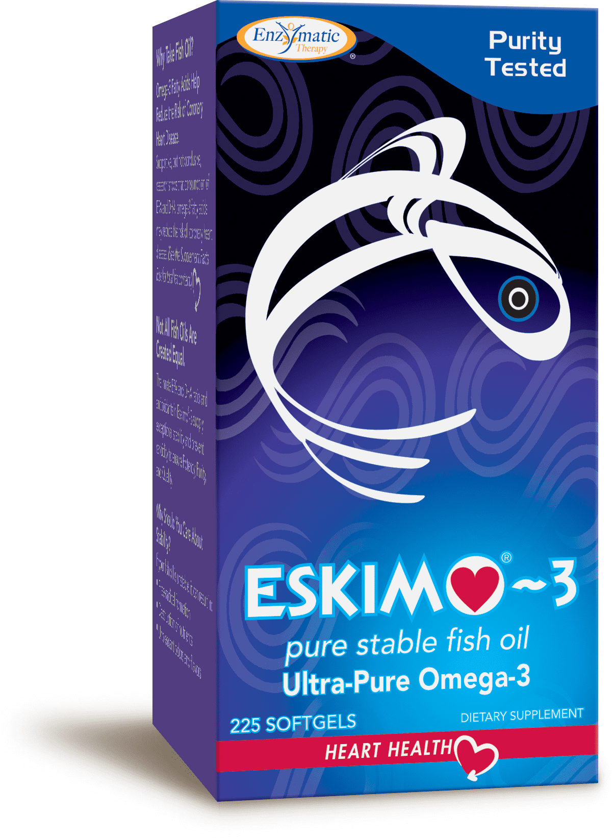 Enzymatic Therapy Eskimo3 UltraPure Omega3 Fish Oil Softgels, 225 Ct