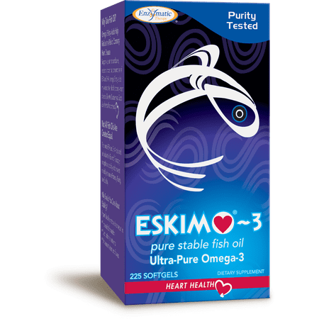 Enzymatic Therapy Eskimo-3 Ultra-Pure Omega-3 Fish Oil Softgels, 225