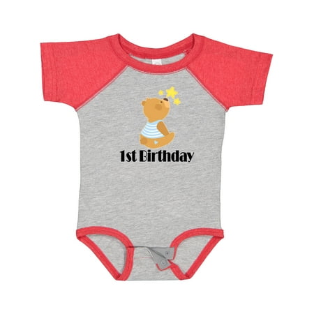 

Inktastic 1st Birthday 1 Year Old Boy Bear Gift Baby Boy Bodysuit