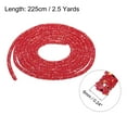 thumbnail image 2 of Uxcell 2.5 Yard 6mm Glitter Sequins Rope Sequins Rhinestone Tube Cord for DIY Clothing Jewelry Light Red, 2 of 5
