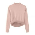 thumbnail image 1 of BVOFAR Chandail à Col Mi-Haut pour Femmes Hiver Chaud Pull-Over Décontracté Confortable Manches Longues, 1 of 2