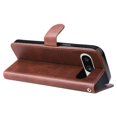 thumbnail image 4 of Wallet Case for Google Pixel 8 with Zipper Pocket & Card Slots – Stand Function Brown, 4 of 6