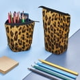 thumbnail image 5 of Lsque Golden Leopard Glitter Pattern Telescopic Pencil Bag Pen Holder Stationery Case, Stand-up Retractable Transformer Bag Organizer, 5 of 6