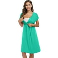 thumbnail image 3 of Yesfashion Women's V-neck A-line Knee Length Wrap Dress Swing Maternity Dresses For Baby Shower Or Casual, 3 of 5