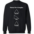 thumbnail image 2 of OXI Crewneck Sweatshirt - Name The Triangle Ronald, Basic Casual Sweatshirts for Men's and Women Fleece Sweatshirt Long Sleeve - Black 3X-Large, 2 of 2