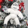 thumbnail image 6 of Dserfhy Abominable Snowman Christmas Tree Topper Plush Stuffed Snow Elf Christmas Tree Hugger with Star for Xmas Treetop Decoration, 6 of 7