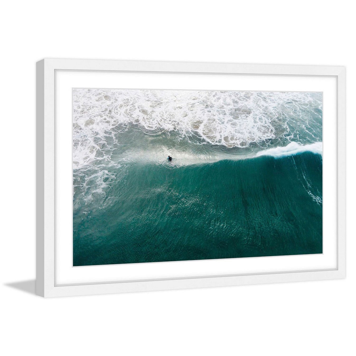 Marmont Hill "Catch That Wave" by Karolis Janulis Framed Painting Print