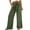 Green, variant on Women's Flowy Linen Wide Leg Pants Tie Knot High Waisted with Pockets