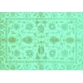 thumbnail image 1 of Ahgly Company Machine Washable Indoor Rectangle Oriental Turquoise Blue Traditional Area Rugs, 2' x 3', 1 of 4