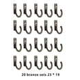 thumbnail image 4 of Inteprter Ganchos de pared Estante de almacenamiento Conveniente Amplia aplicación Heavy Duty Usable Keys Hangers Home Coats Hanging Decorativo Almacenamiento y organización del hogar Bronce 20 piezas, 4 of 6