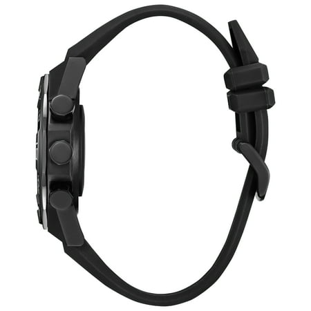 Citizen - CZ Smart 44mm Black IP Stainless Steel Case Hybrid Heart Rate Smartwatch with Silicone Strap - Black