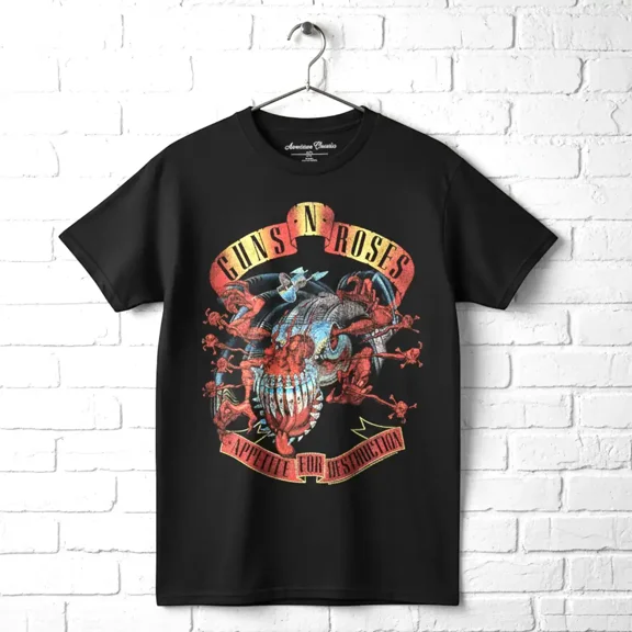 Guns N Roses Appetite Uncensored Men's T Shirt (Black, Adult6XL)