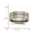 thumbnail image 6 of Titanium Grooved 8mm Brushed and Polished Band, 6 of 6
