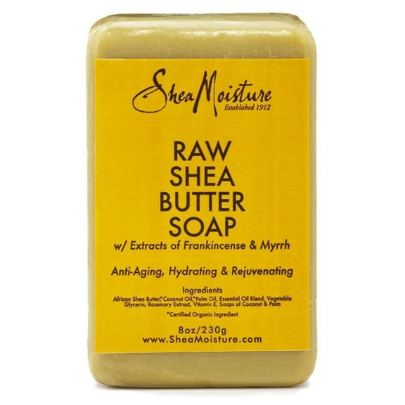 Shea Moisture Raw Shea Butter Bath Soap, 8 Oz, 3 Pack