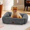 thumbnail image 1 of Cama para perros, bonita, lavable, ortopédica, peluda, de pana, gris, 1 of 6