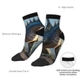 thumbnail image 4 of Goofa Wild Blue Cool Dragon Pattern Non Slip Socks with Grips for Elderly, Crew Socks Yoga Hospital Socks Cushioned Sole Gripper Socks for Men Women, 4 of 5