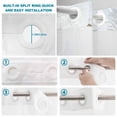 thumbnail image 4 of No Hook Shower Curtain, Blue Tulips Shower Curtains for Bathroom with See Through Top Window, Watercolor Flowers Butterfly Spring Farmhouse Blue Waterproof & Washable Bath Curtain Extra Long 72"x96", 4 of 9