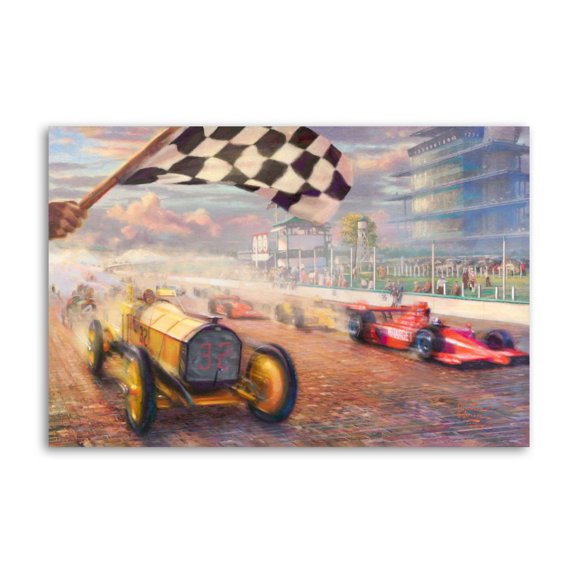 A Century of Racing The 100th Anniversary Indianapolis 500 Mile Race Posters Wall Art Painting Canvas Gift Living Room Prints Bedroom Decor Poster Artworks 16x24inch(40x60cm)