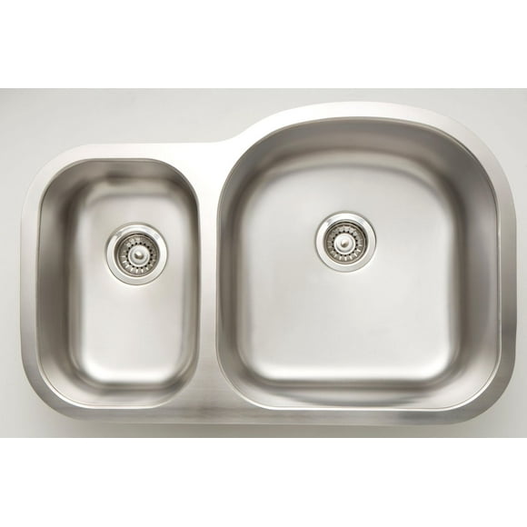 American Imaginations 31.3-in. W CSA Approved Stainless Steel Kitchen Sink With 2 Bowl And 18 Gauge AI-27617
